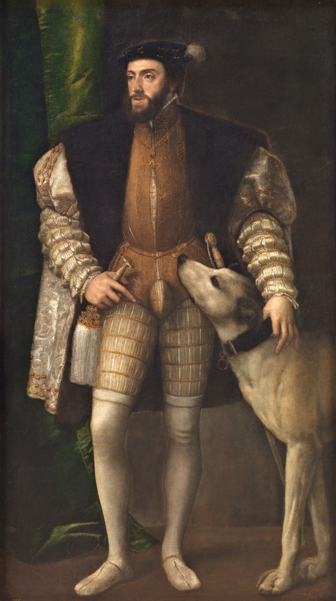 'The Emperor Charles V with a Dog,' Titian, 1533. Courtesy of Museo Nacional del Prado.